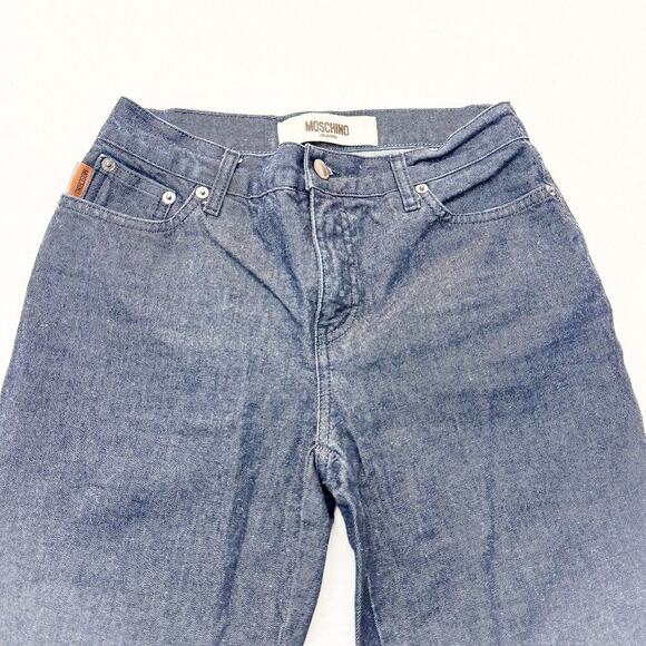 Moschino Donna Jeans Dark Wash Denim Flare Leg Size 28 Italy - Picture 6 of 9